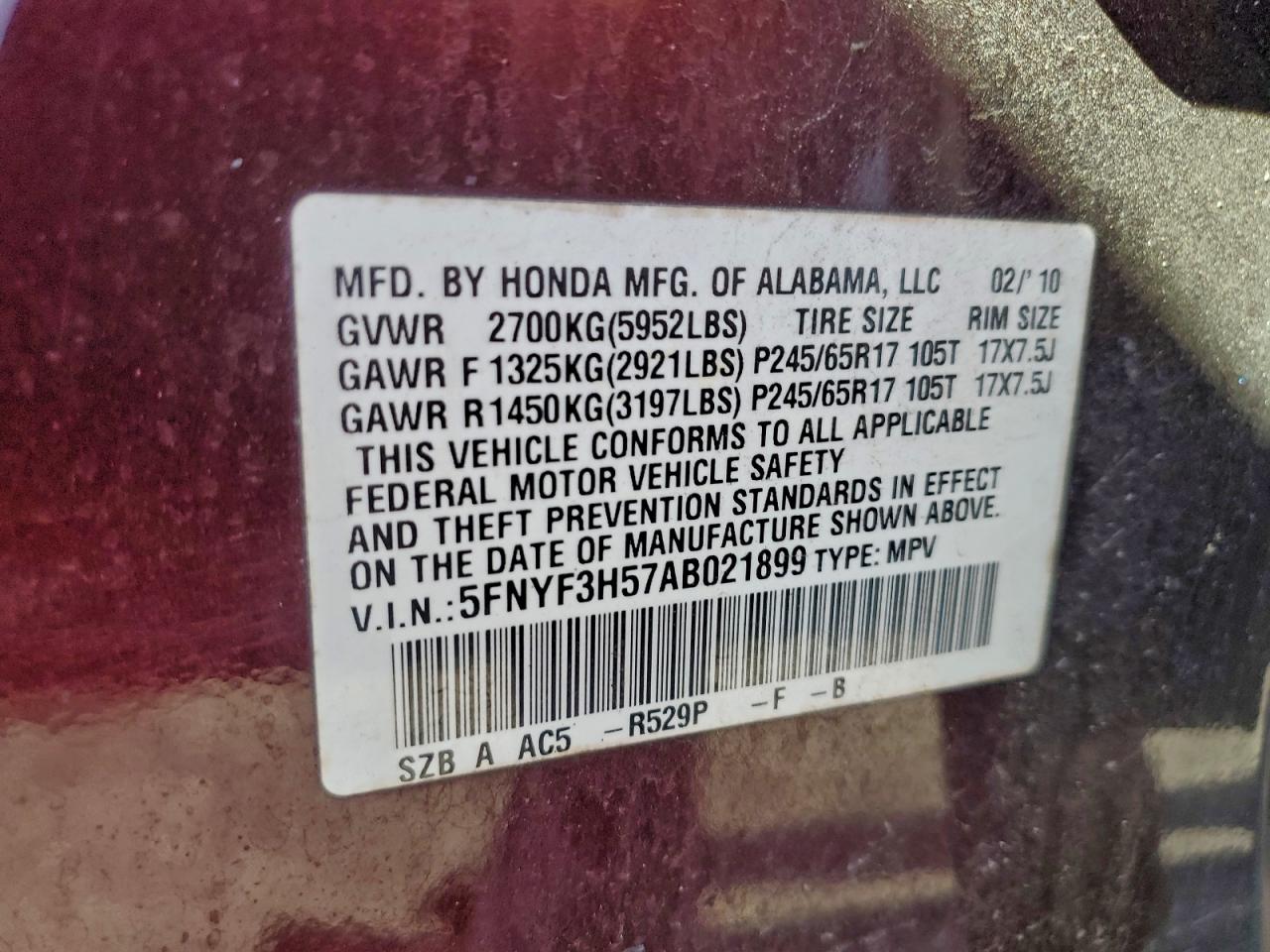 Honda Pilot Exl Image 9